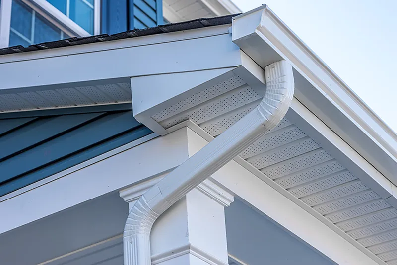 A close up shot of a roof in serious need of repair